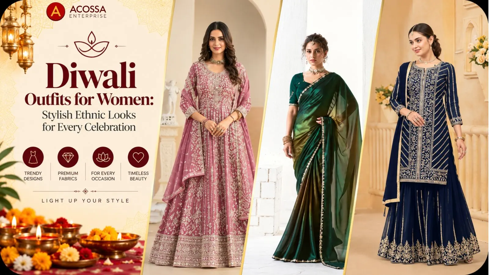 Diwali Outfits for Women: Stylish Ethnic Looks for Every Celebration