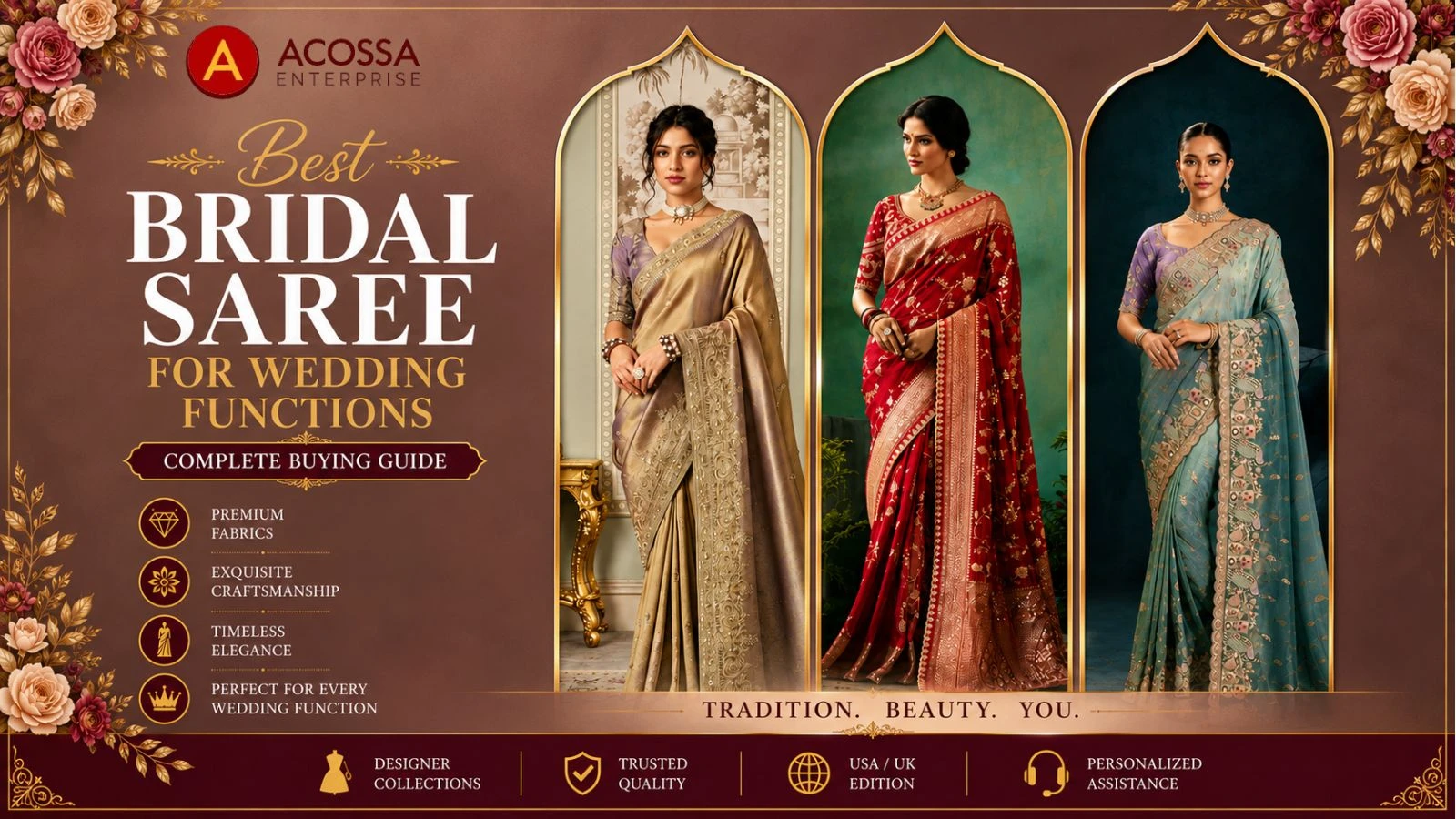 Best Bridal Saree for Wedding Functions: Complete Buying Guide